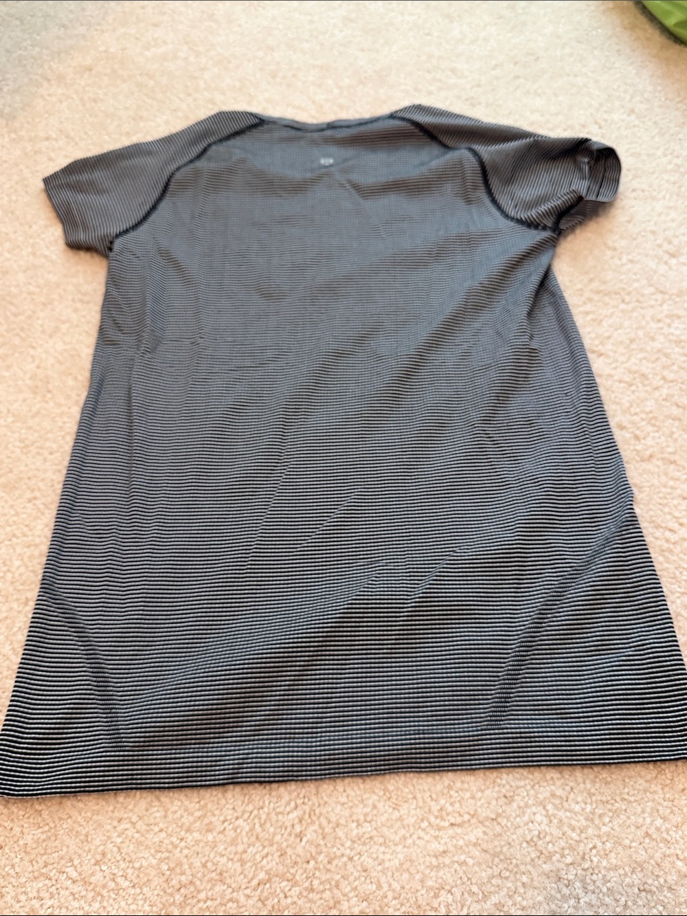 lululemon athletica Black Short Sleeve Striped Tee